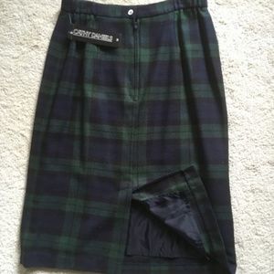Cathy Daniels Navy/Green Plaids Skirt